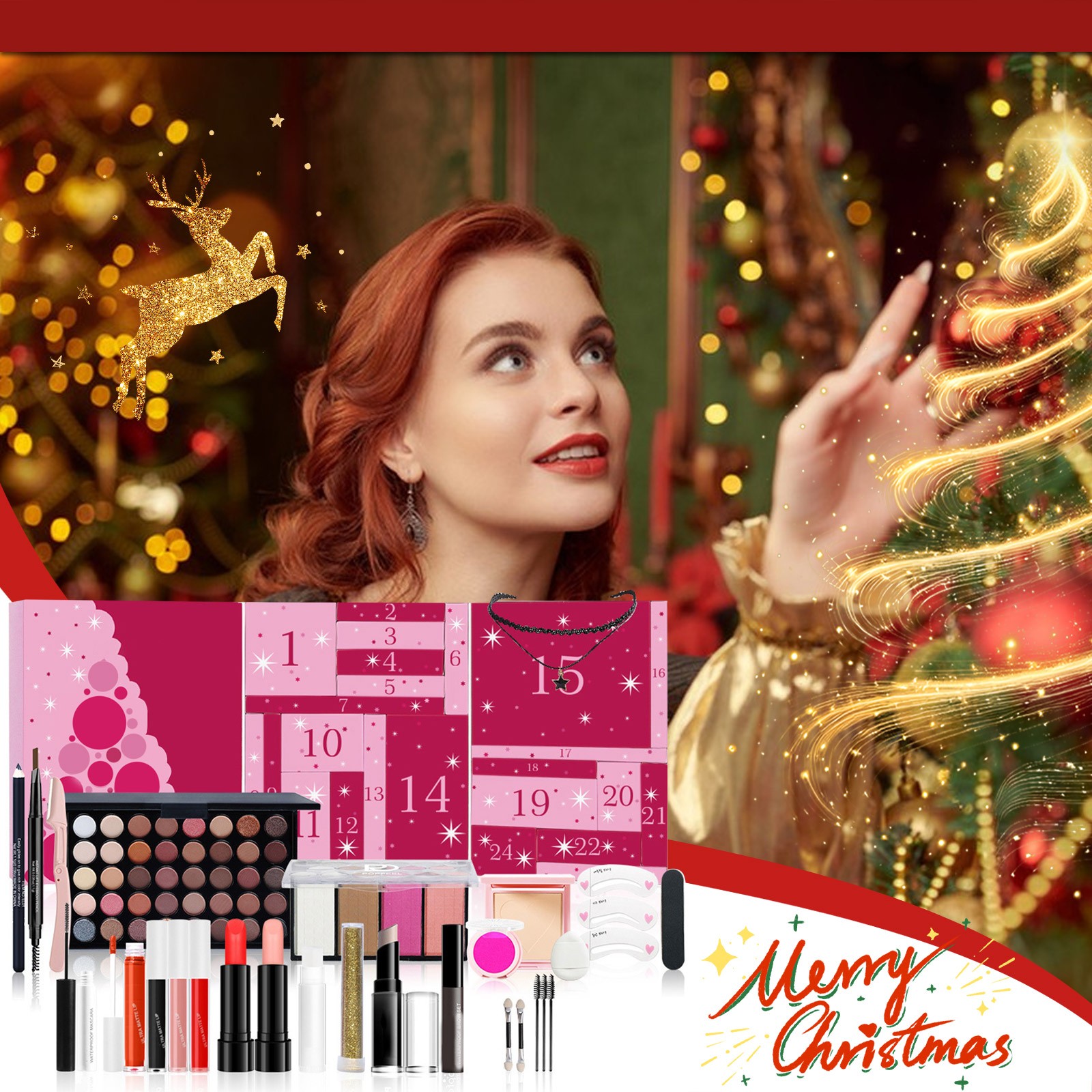 Beauty Makeup Advent Calendar - สาวแต่งหน้า Advent ปฏิทิน Surprise กล่องตาบอด 24