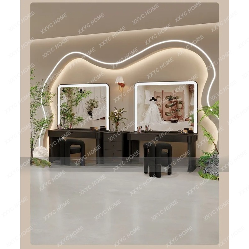 Beauty Makeup Bridal - โต๊ะเครื่องแป้งมืออาชีพพร้อมโคมไฟสำหรับสตูดิโอ, ร้านเสริมสวย, ร้านแต่งงาน, โต๊ะเครื่องแป้งพิเศษสำหรับช่างแต่งหน้า