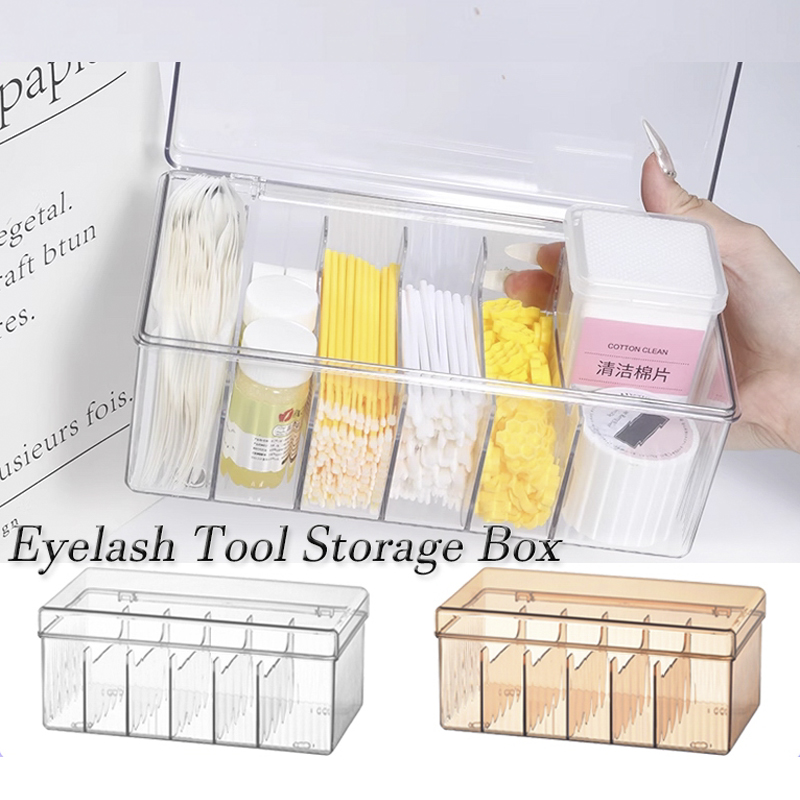 Beauty Makeup Supply - โปร่งใสEyelash Beauty Organizer Display Rackแต่งหน้าผ้าฝ้ายSwabsกล่องเก็บสําหรับGrafting Lash