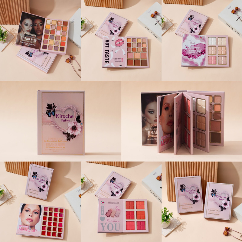 Beauty Book Makeup Kit - หนังสือแต่งหน้า 5 ชั้นแผ่นหนังสือ Pearlescent Matte สีการค้าต่างประเทศชุดเล็ก