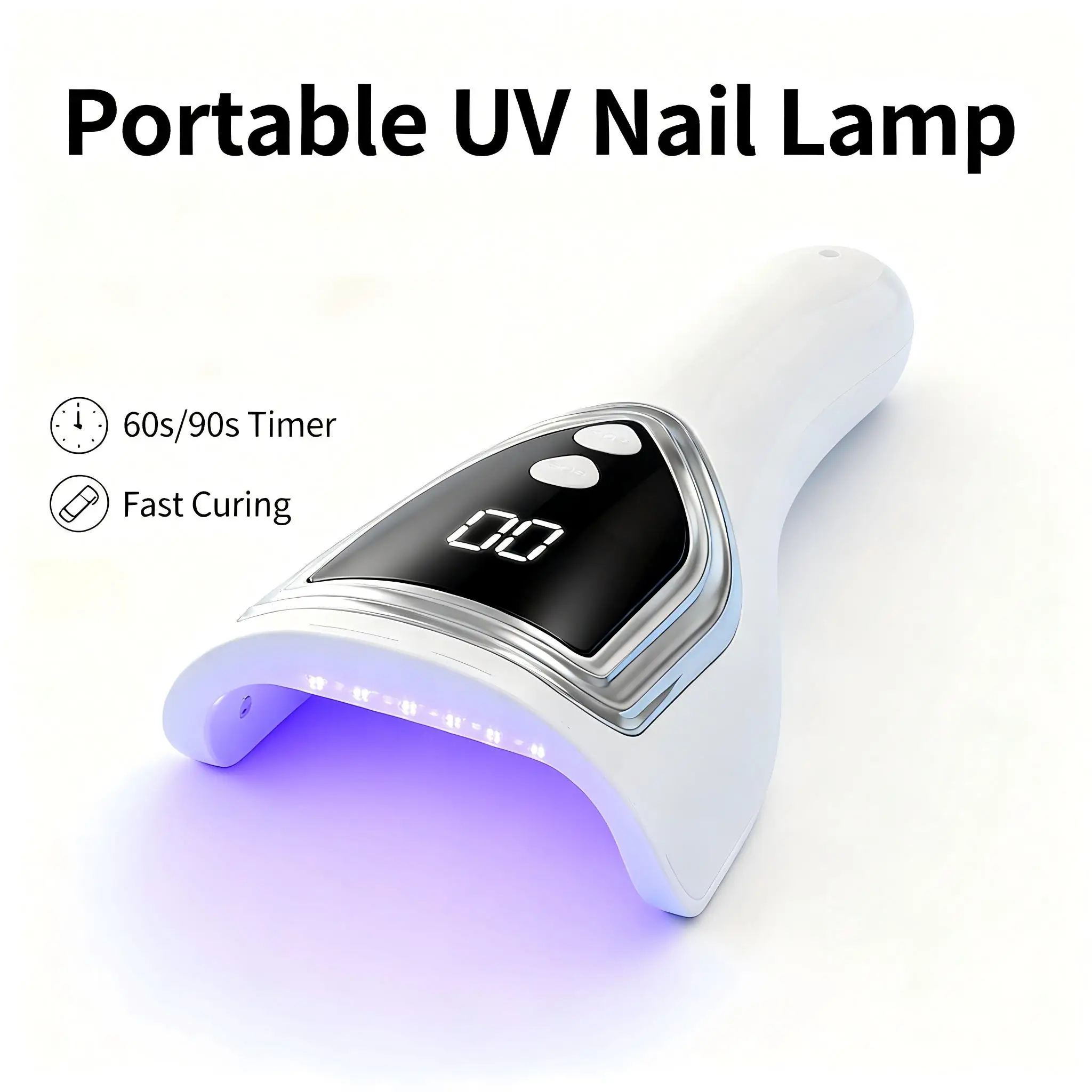 Uv Nail Lamp - เครื่องอบเล็บ UV พกพา แบบชาร์จไฟได้ พร้อมตัวตั้งเวลา 60/90