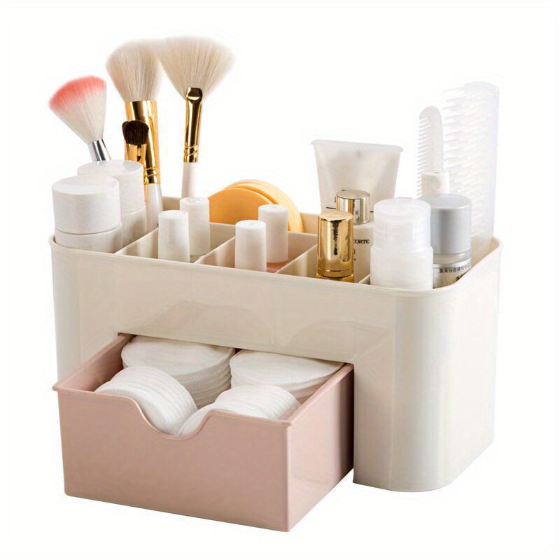 Beauty Makeup Supply - กล่องเก็บเครื่องสำอางอะคริลิกใสพร้อมลิ้นชัก อุปกรณ์จัดระเบียบโต๊ะอเนกประสงค์สำหรับลิปสติก แปรงแต่งหน้า และอุปกรณ์ความงาม