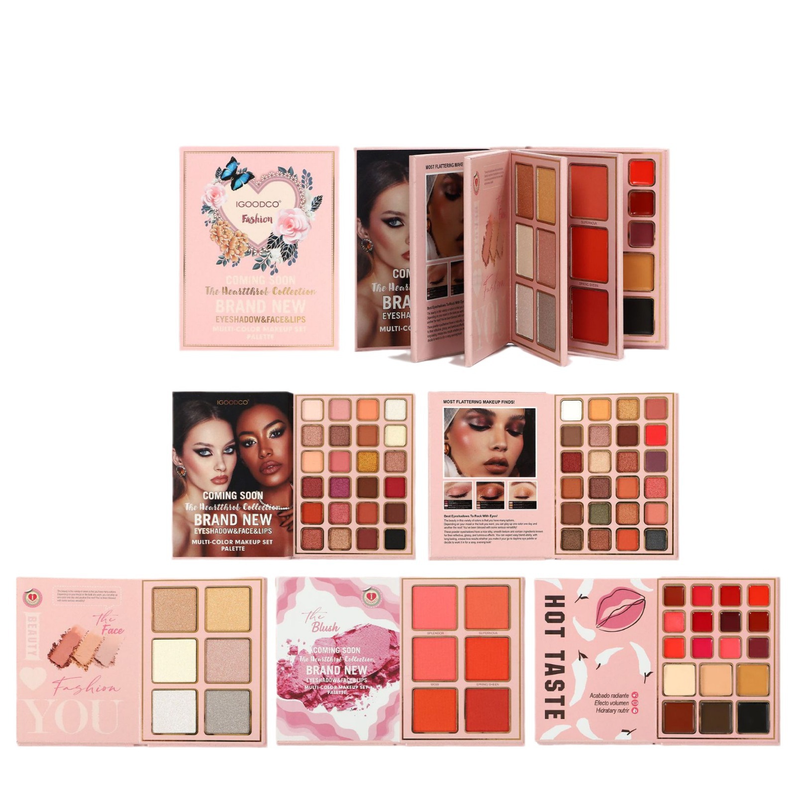 Beauty Book Makeup Kit - พาเลทแต่งหน้าอเนกประสงค์ 78 สี ระดับมืออาชีพ ดีไซน์แบบหนังสือ 5