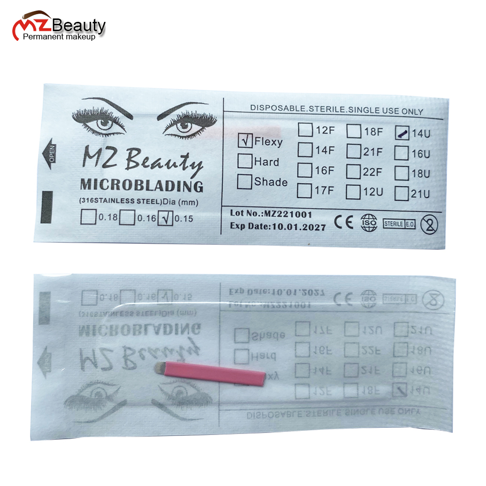 Beauty Makeup Supply - Nano 0.15มม.14 U รูปร่างเข็ม Microblading แต่งหน้าถาวร