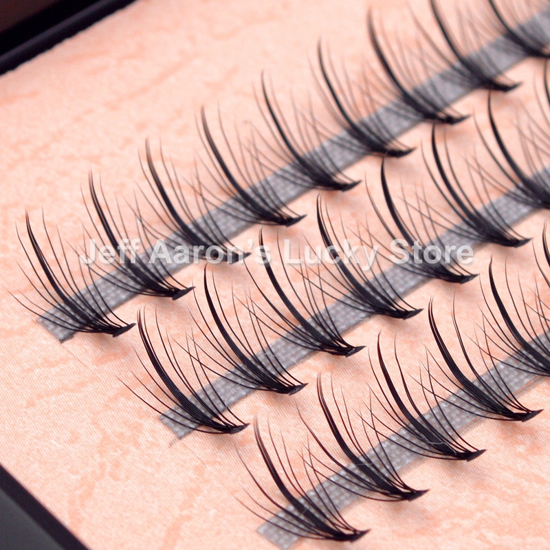 Beauty Makeup App - ขนตาปลอมแบบเส้นต่อเส้น สีดำ 60 กล่อง ขนาด 8-14