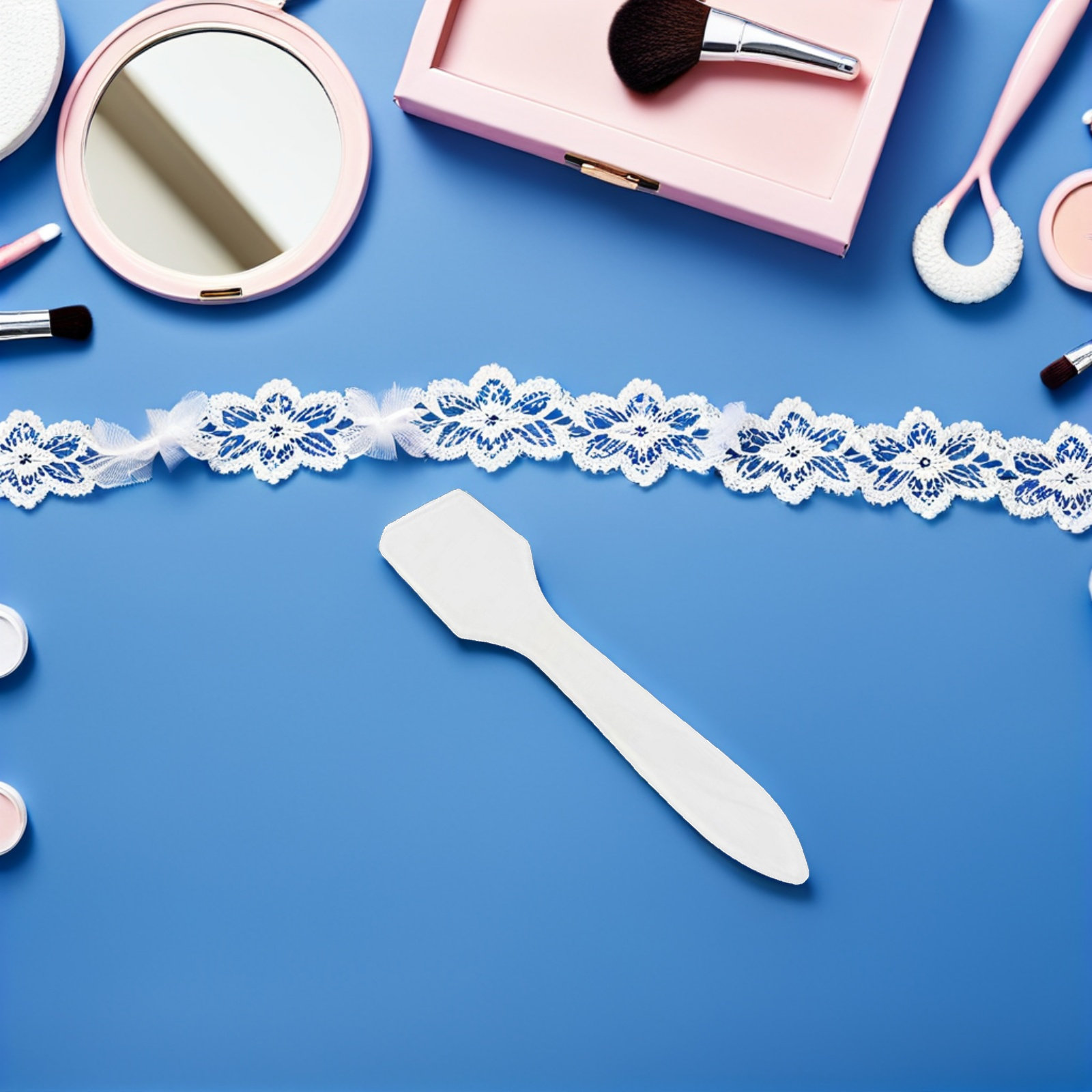 Beauty Makeup Women - 50 ชิ้น ไม้พายสำหรับทาครีม มาส์กหน้า โลชั่นบำรุงผิวกาย ใช้งานง่าย