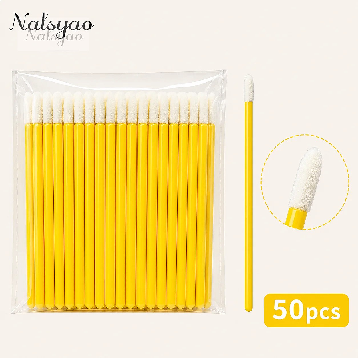 Eyelash Extension - 50/500 ชิ้น แปรงปัดมาสคาร่าแบบใช้แล้วทิ้ง แปรงปัดลิปสติก แปรงต่อขนตา อุปกรณ์แต่งหน้า