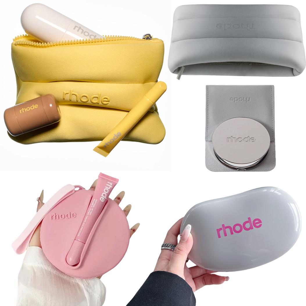 Beauty Makeup Supply - กล่องใส่เครื่องสำอางลิปกลอสแบบมีกระจกและซิปสำหรับผู้หญิง