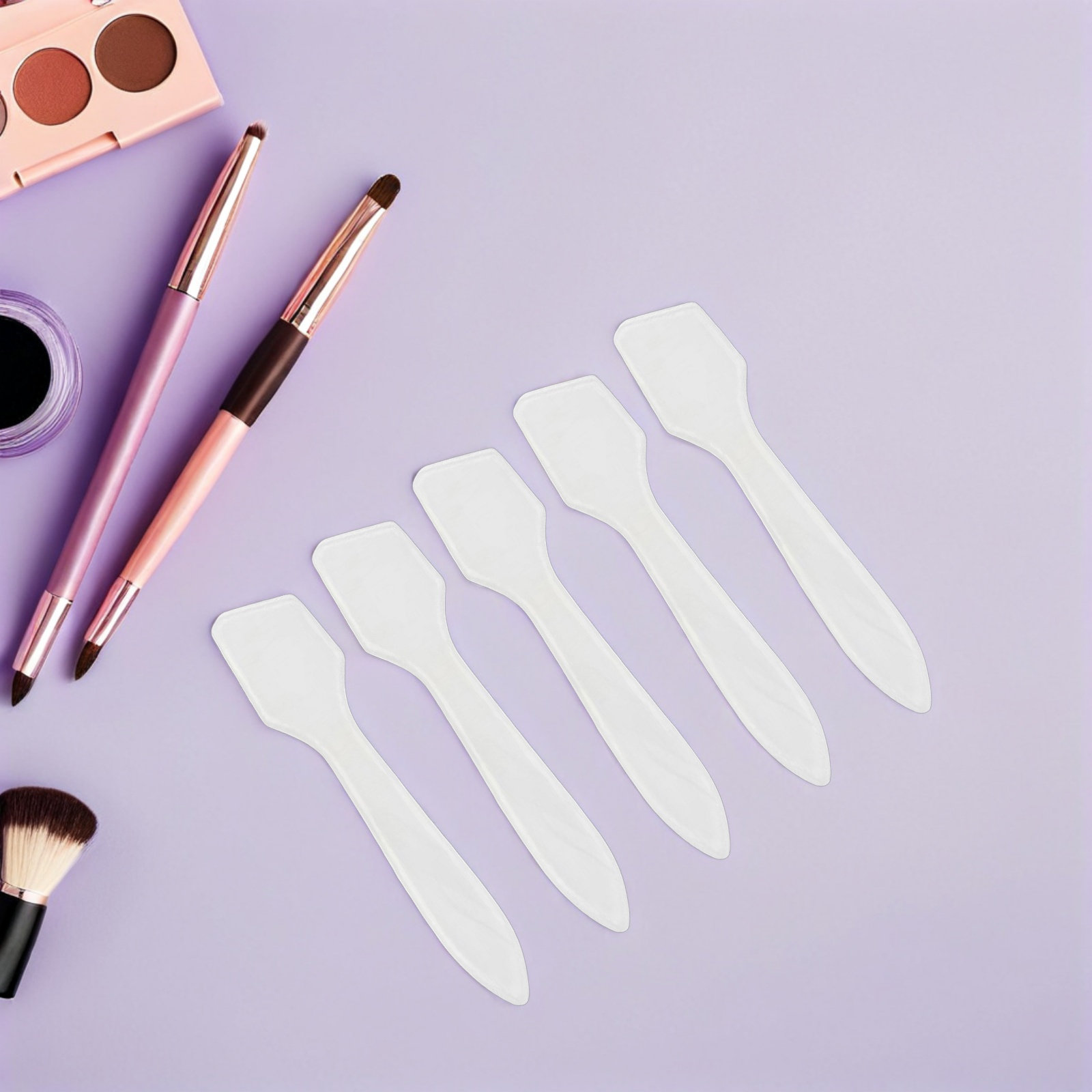 50 ชิ้น ไม้พายพลาสติกสำหรับแต่ - Beauty Makeup Women บทวิจารณ์และราคา