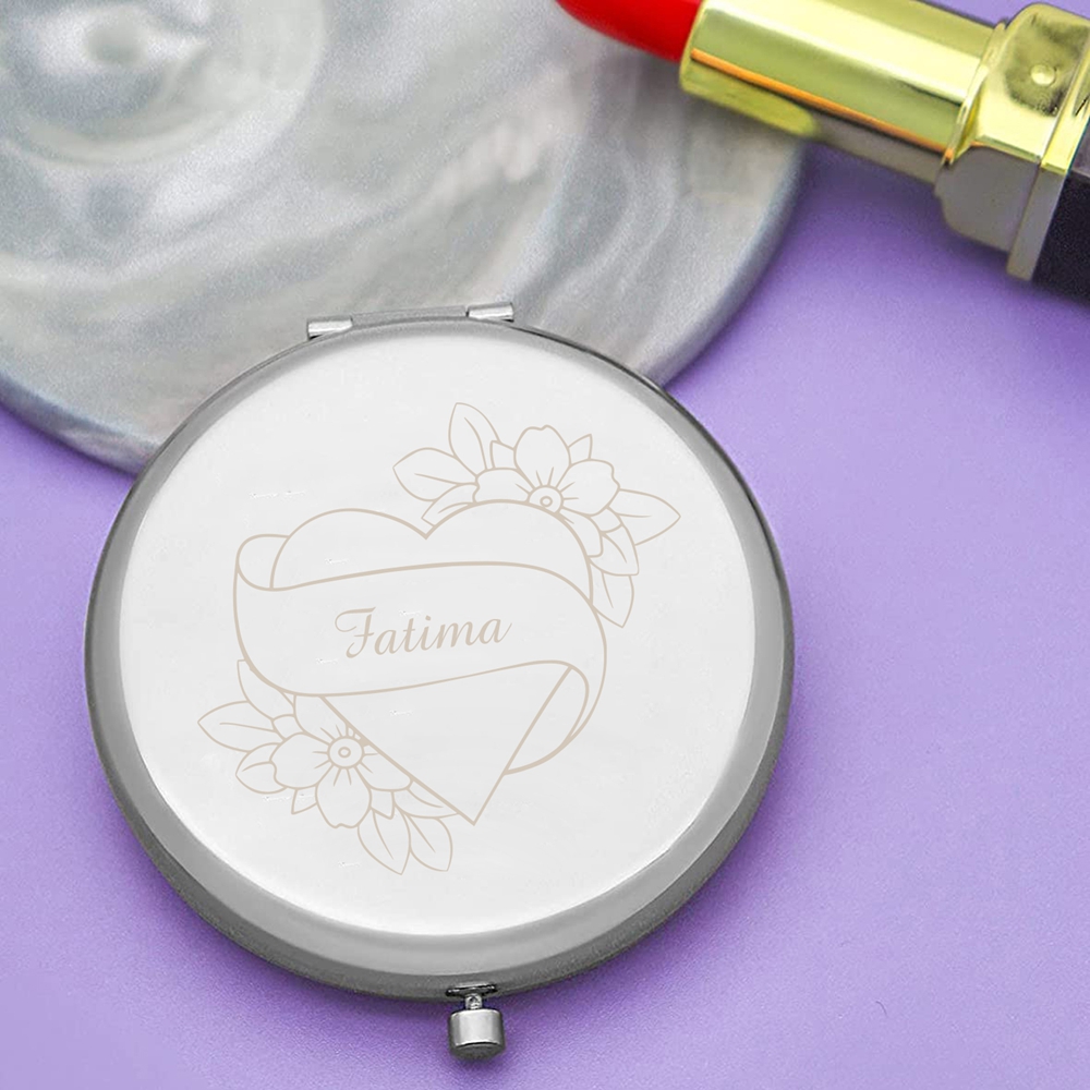 กระจกแต่งหน้าลายดอกไม้รูปหัวใจ - Beauty Makeup Bridal บทวิจารณ์และราคา